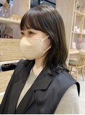 お客様スタイル ミディアムレイヤー 前髪 似合わせカット