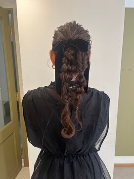 エミィ(emme) 【emme×笹川 】編み下ろし/リボンアレンジ