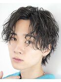 ツイストスパイラルパーマ波巻きパーマツーブロックウルフ