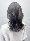 グレージュカラーレイヤーカットオリーブベージュ_ba506651