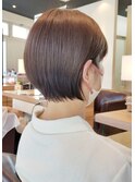 #ベージュブラウン#耳かけショート#まるみショート