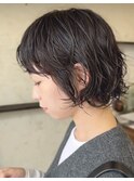くせ毛風ボブパーマ