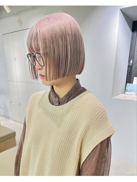 ニコフクオカヘアーメイク(NIKO Fukuoka Hair Make) 《NIKO》冬のハイトーンボブ♪ホワイトミルクティーベージュ