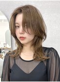 メルティカラー韓国フェミニンロング似合わせレイヤーカット横浜