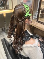 ヘアセット アリエス 新宿駅前店(aries)&nbsp;*.レースアップ髪リボンツインテール.+