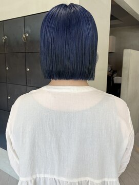 ヘアー アイス ルーチェ(HAIR ICI LUCE) ブリーチ/くすみブルー/ボブ/上田