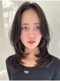 ハイライトカラーミルクティーベージュケアブリーチレイヤー
