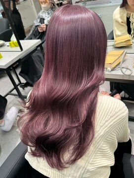 ペレ 栄 アネックス(PELE栄ANNEX) 韓国 くびれロング レイヤー ワンホンヘア 小顔前髪