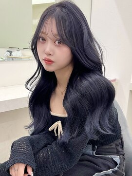 アイトーキョーエス 渋谷(AI TOKYO S) ブルーグレージュブリーチなしダブルカラーイルミナカラー前髪