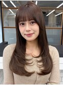 顔周りレイヤーカット/夏カラー/髪質改善カラー/渋谷/縮毛矯正