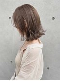 くびレイヤーエモージュ前髪モテベージュレイヤーミディ/吉祥寺