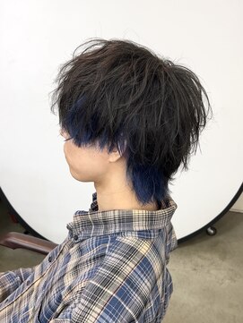 リップス 吉祥寺店 (LIPPS) ハイトーンインナーマッシュウルフブルーカラー