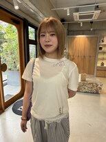 オムズポカ 栄矢場町店(OM's poka)&nbsp;ブロンドボブ/ミニボブ/外はねボブ/ミルクティーベージュ