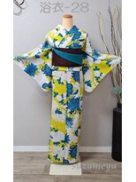 きものサロン すずめ屋&nbsp;レンタル番号　浴衣-28(白菊)