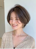 40代50代絶壁解消白髪ぼかし大人丸みショート銀座若見え美人