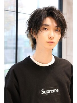 ネイビー(NAVY) コンマヘア ハイライトブリーチ ソフトツイストパーマ