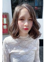 クーエフー(coo et fuu)&nbsp;フリンジウェーブのボブ♪カラーはココアブラウン♪♪藤沢