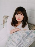 前髪くるんとゆるふわミディ/20代/30代/40代/水島/倉敷