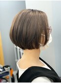 20代30代40代◎リップライン丸み大人ボブ×艶感ブラウン