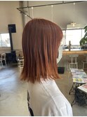 ブリーチなし暖色オレンジカラー