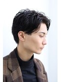 アップバングのセンタースタイル