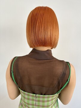 コト 福井大和田店(coto) 福井　大和田　ハイトーン　オレンジボブ　ダブルカラー　20代