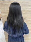 ハイトーンまる〇ブリーチ/グラデーションカラーブルー系♪9/10