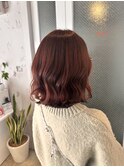 ディープピンクブラウン/切りっぱなしくびれスタイル