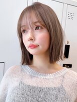 セイドット リー(Say. Ree)&nbsp;Say.切りっぱなしボブミルクティーアッシュぱっつん前髪表参道