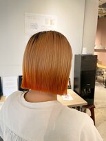 ヘアーエスクールシーユー 枚方T-SITE店(hair S.COEUR×Cu) オレンジヘア/枚方/枚方美容室