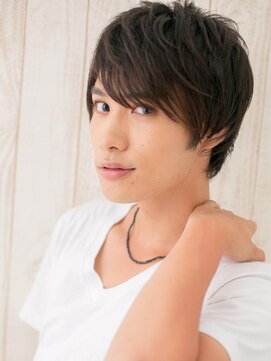 モッズヘア メン 上尾東口店(mod's hair men) 20代30代斜めバング伸ばしかけショートT上尾