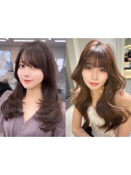 小顔見えを追求した前髪と顔まわりカットに大定評！伸ばしかけミディアムもレイヤーカットで垢抜け[博多]