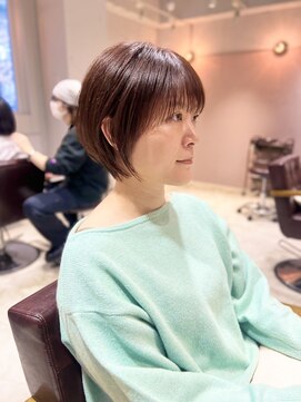 ラミエ バイ メルト 吉祥寺(lamie by melt) *滝田*小顔似合わせフェザーショートボブ吉祥寺ココアブラウン