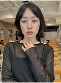 レイヤーボブ ボブレイヤー 外ハネボブ 顔まわりレイヤー 青山