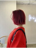 ボブ/赤髪/ショートボブ/横顔〔久屋/丸の内/久屋大通/高岳/栄〕
