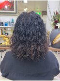 縮毛矯正からの大人女性スパイラルパーマミディアム