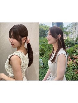 【顔周りカット＋育てる透明感カラー＋TR 13,500円】個室マンツーマン◎大人可愛い上品スタイル[銀座]