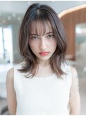 デザインカラー/レイヤーカット/ウェットヘア/オリーブベージュ