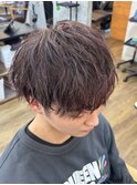 コントラストワインレッドハイライトカラー