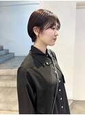 丸みショートボブくびれショートレッドブラウン吉祥寺《宮坂》