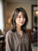 バーシャミ 博多(Baciami) 博多/博多美容室「柔らかく揺れる、韓国風レイヤー。」