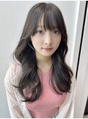 ゆるふわ重めレイヤー　くびれ巻き　髪質改善カラー