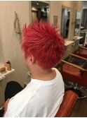 ファイヤーレッド短髪