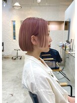 オンヌ(onnu)&nbsp;ピンクベージュ×顔まわりぷっつんボブ