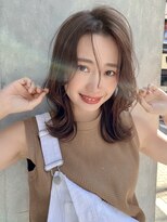 サングース(Sungoose)&nbsp;韓国風ミディ＃マロンベージュAラインボブ