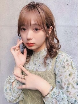 オーブ ヘアー ヴォーグ 京都3号店(AUBE HAIR vogue) 20代・30代_ミルクティーベージュ/レイヤーボブ