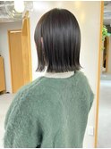 パツっと切りっぱなしボブ