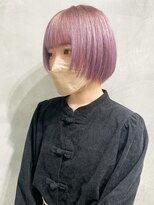 ヘアサロン ドット トウキョウ カラー 町田店(hair salon dot. tokyo color) [岡崎 生紗] クリアピンク [町田駅]ショートヘア/プリカール