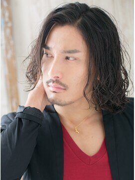モッズヘアメン 名護大東店(mod's hair men) 大人ワイルドツイストパーマで黒髪ミディアムスタイルi名護大東