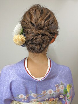 ビューティック ハラジュク(Hair&Make Beautique Harajuku) 訪問着ヘアセット/下目シニヨン/結婚式/着物/ヘアアレンジ